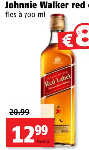 Poiesz Johnnie Walker Red Label 700ml aanbieding