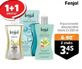 Trekpleister Fenjal Douchecreme Intens 2 x 200ml aanbieding