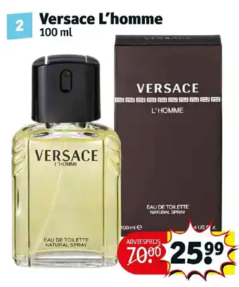 Kruidvat Versace l'homme 100ml aanbieding