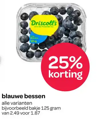 Spar Blauwe bessen aanbieding