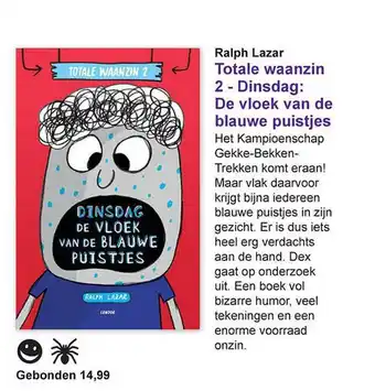 Libris Ralph lazar totale waanzin 2 - dinsdag: de vloek van de blauwe puistjes aanbieding