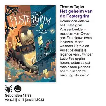 Libris Thomas taylor het geheim van de festergrim aanbieding