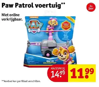 Kruidvat Paw patrol voertuig aanbieding