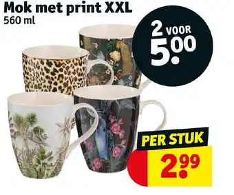 Kruidvat Mok met print XXL 560ml aanbieding