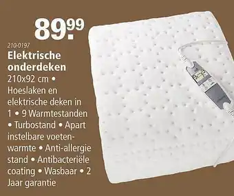 Marskramer Elektrische onderdeken aanbieding