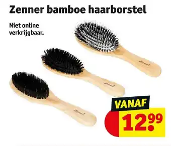 Kruidvat Zenner bamboe haarborstel aanbieding