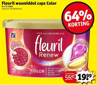 Kruidvat Fleuril wasmiddel caps color aanbieding