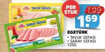 Sahan Supermarkten Egetürk tavuk sefasi of saray sefasi 125g aanbieding