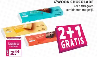 MCD Supermarkt G'woon chocolade 100 gram aanbieding