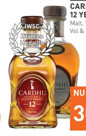 Gall & Gall Cardhu 12 Years 70CL Whisky aanbieding