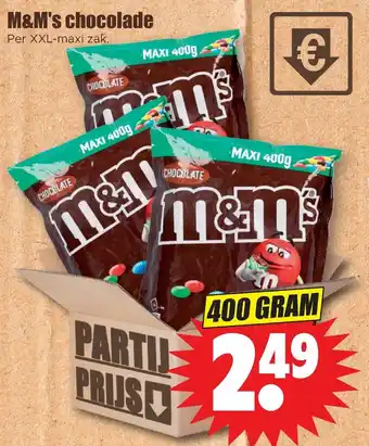 Dirk M&M's chocolade 400 gram aanbieding