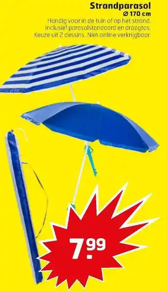 Trekpleister Strandparasol Ø 170 Cm aanbieding