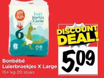 Vomar Voordeelmarkt Bonbébé Luierbroekjes X Large aanbieding