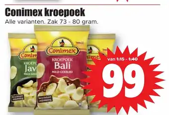 Dirk Conimex kroepoek 73 -80 gram aanbieding