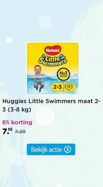 Plein.nl Huggies little swimmers maat 2 - 3 (3-8 Kg) 6% Korting aanbieding