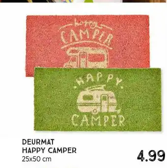 Xenos Deurmat happy camper 25x50 Cm aanbieding