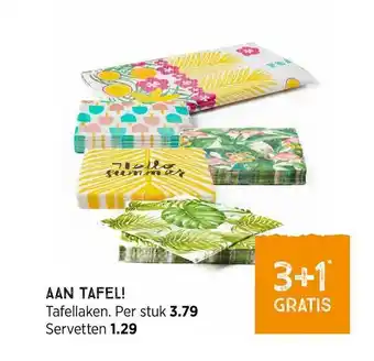 Xenos Aan tafel! tafellaken of servetten 3+1 Gratis aanbieding