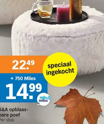 Albert Heijn S&a opblaas bare poef aanbieding