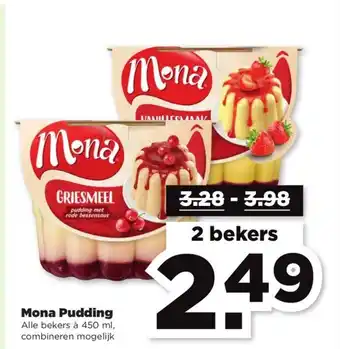 PLUS Mona Pudding 450 ml aanbieding