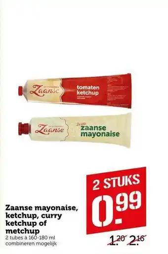 CoopCompact Zaanse mayonaise, ketchup, curry ketchup of metchup aanbieding