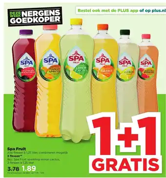 PLUS Spa Fruit 1.25L aanbieding