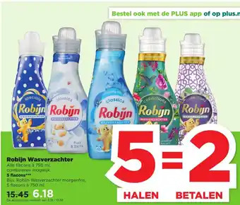 PLUS Robijn wasverzachter aanbieding