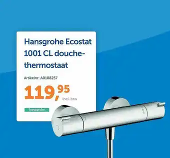 Warmteservice Hansgrohe ecostat 1001 cl douchethermostaat aanbieding