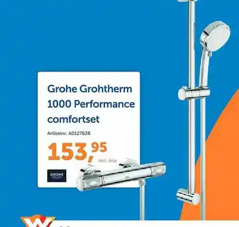 Warmteservice Grohe grohtherm 1000 performance comfortset aanbieding