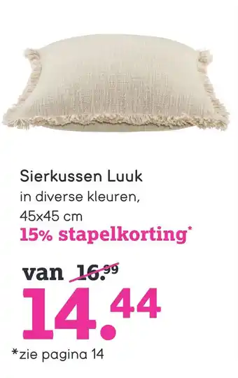 Leen Bakker Sierkussen Luuk aanbieding