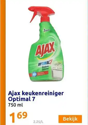 Action Ajax Keukenreiniger Optimal 7 750 Ml aanbieding