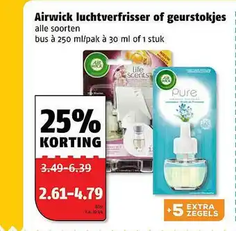 Poiesz Airwick Luchtverfrisser Of Geurstokjes 25% Korting aanbieding