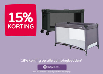 Prenatal Op alle campingbedden* aanbieding