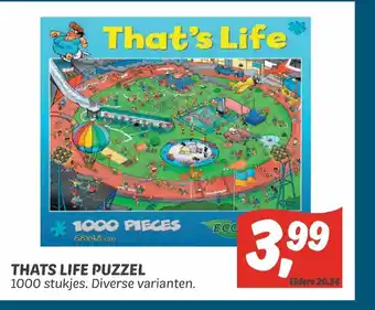 Dekamarkt Thats life puzzle aanbieding