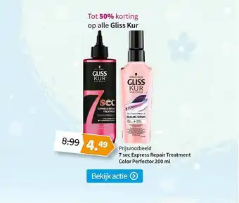 Plein.nl Gliss Kur 7 Sec Express Repair Treatment Color Perfector 200 Ml Tot 50% Korting aanbieding