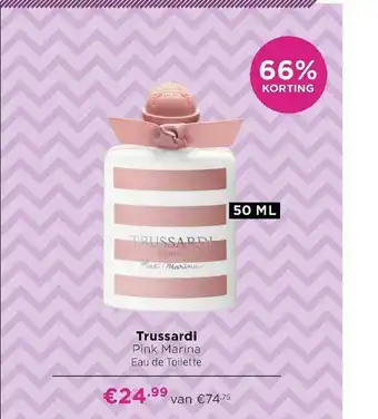 ICI Paris XL Trussardi Pink Marina Eau De Toilette 66% Korting aanbieding