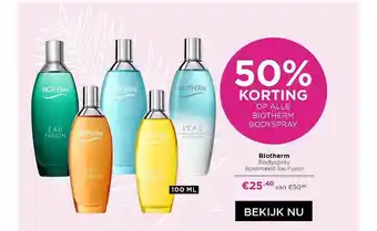 ICI Paris XL Biotherm Bodyspray Eau Fusion 50% Korting aanbieding