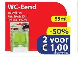 Die Grenze Wc-eend toiletflush pine fresh 55ml aanbieding