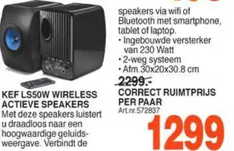 Correct KEF LS50W Wireless Actieve Speakers aanbieding