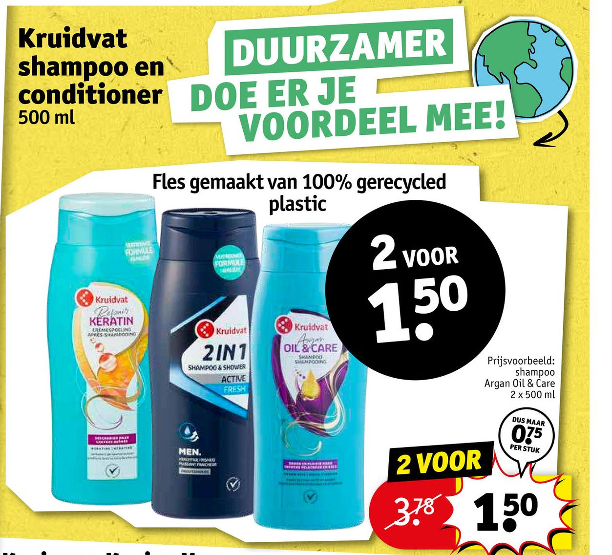 Kruidvat shampoo en conditioner aanbieding bij Kruidvat