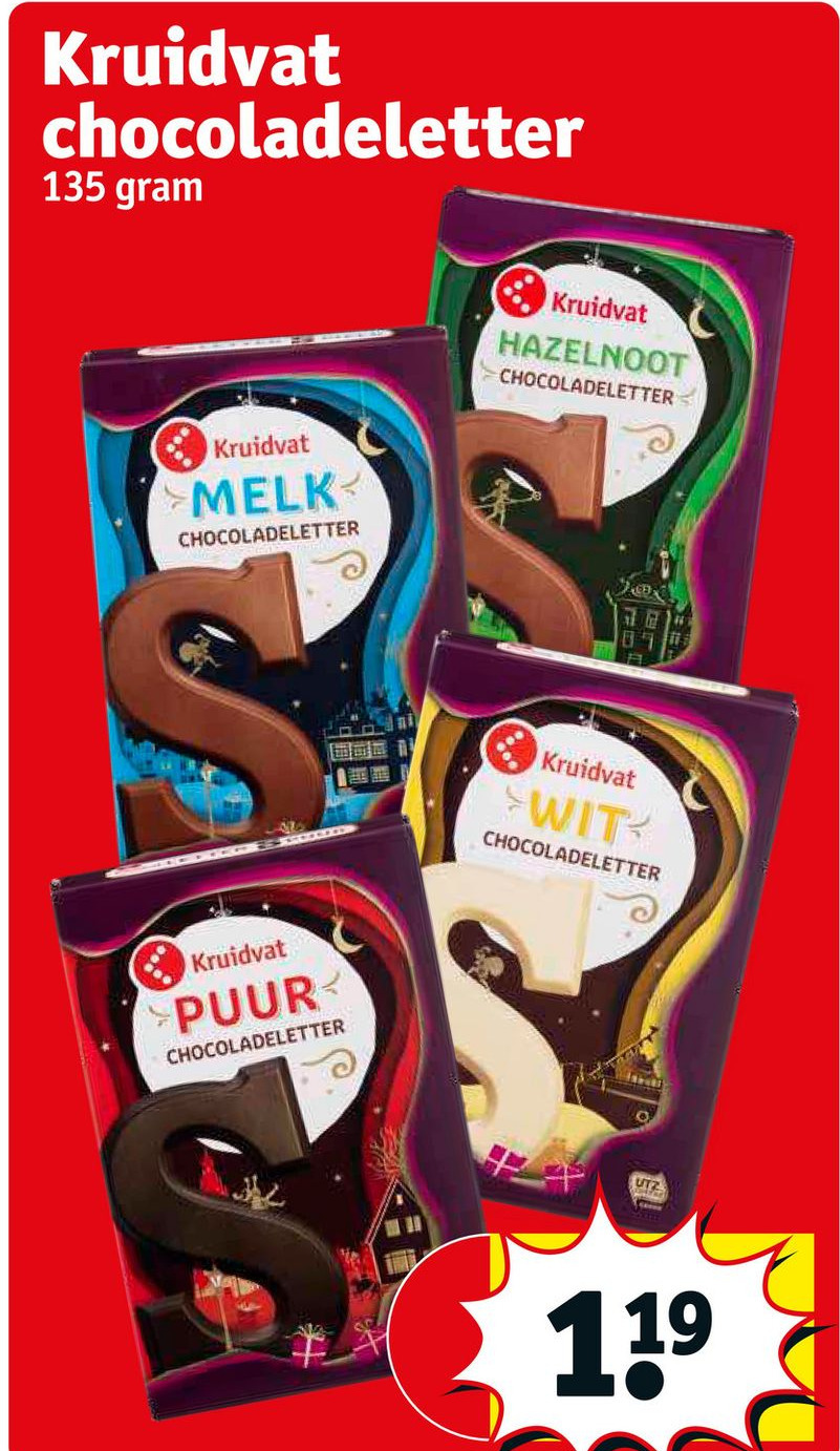Kruidvat chocoladeletter aanbieding bij Kruidvat