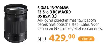 Foto de Vakman SIGMA 18-3O0MM F3.5-6.3 DC MACRO aanbieding