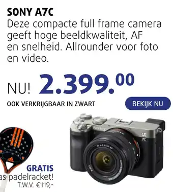 Foto de Vakman SONY A7C aanbieding