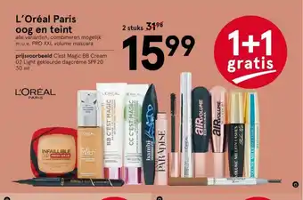 Etos L'Oreal Paris oog en teint 2 stuks aanbieding