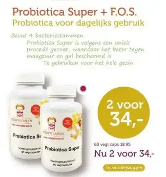 De Rode Pilaren Probiotica super + f.o.s. aanbieding