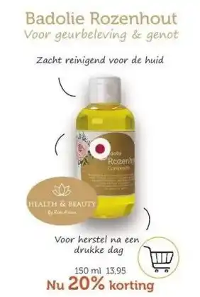 De Rode Pilaren Badolie rozenhout aanbieding