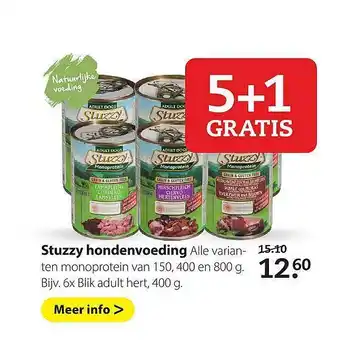 Boerenbond Stuzzy Hondenvoeding 5+1 Gratis aanbieding