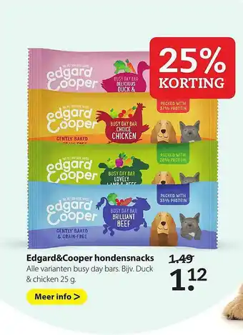 Boerenbond Edgard&Cooper Hondensnacks 25% Korting aanbieding