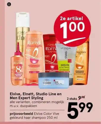 Etos Elvive, Elnett, Studio Line en Men Expert Styling 2 stuks aanbieding