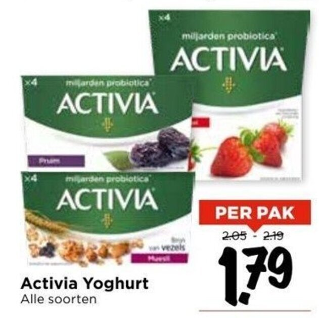 Activia yoghurt aanbieding bij Vomar