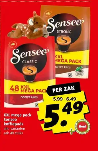 Boni Xxl mega pack senseo koffiepads aanbieding